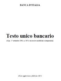 testo unico bancario